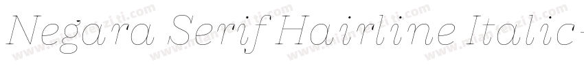 Negara Serif Hairline Italic字体转换
